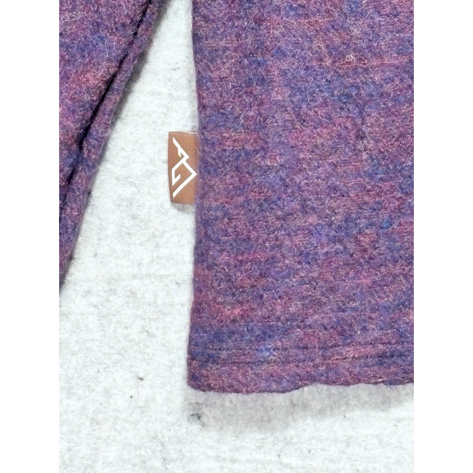 Appalachian Gear Co 100% Peruvian Alpaca Purple Hooded Sweater Men's S Usa New — image 4 of 8